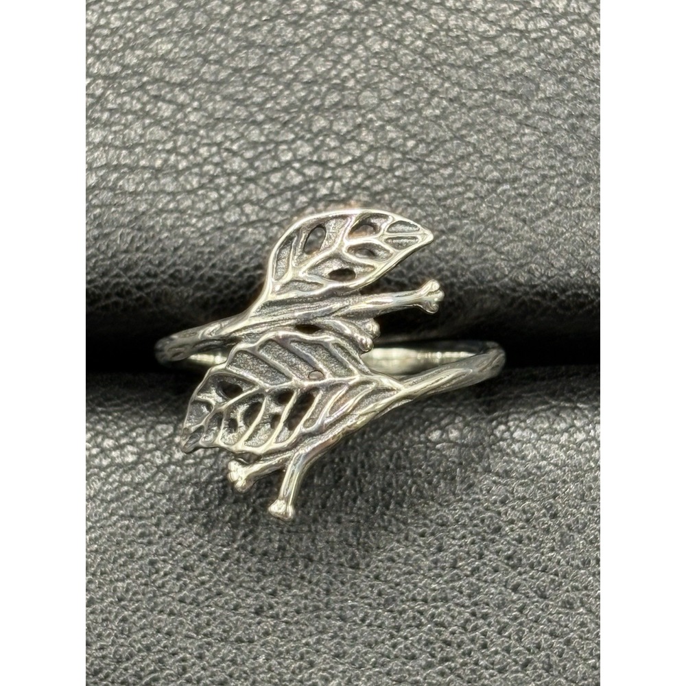 New Condition Sterling Silver Autumn Leaves Ring Size 7 F3